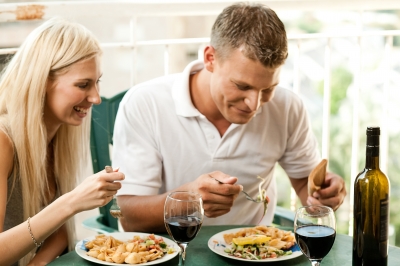 Couple Eating Together